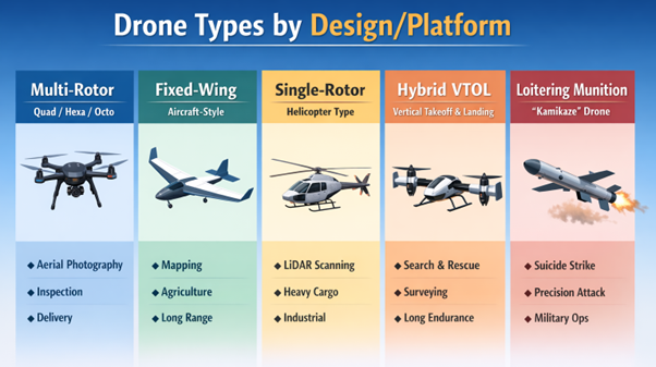 Types Drones Range India’s Drone Revolution: Agriculture, Defence & Policy Growth